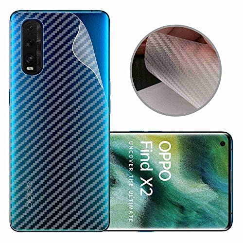 Image of Compatible with Oppo Find X2 Back Screen Protective Film Carbon Fiber Skin Transparent Screen Guard Sticker