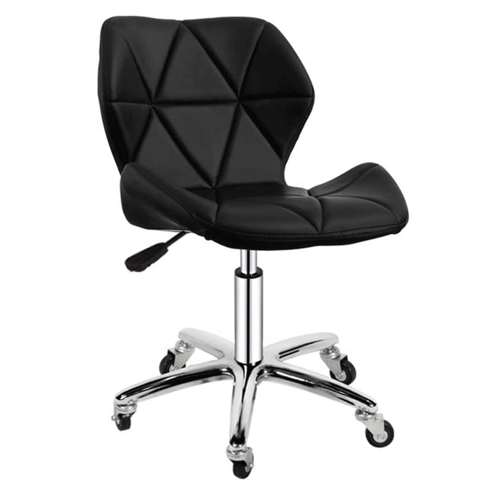 WDSOPK Ergonomic Leather Office Chair with ° Rotating Feature and Firm Seat Cushion(Black-A)