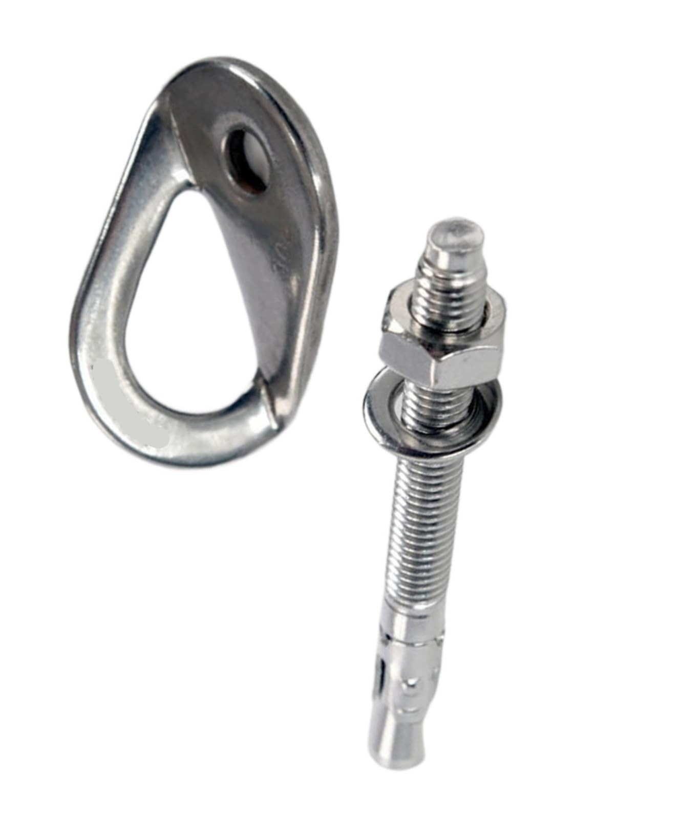 Perno de anclaje de escalada de acero inoxidable 304 30KN, suspensión de pernos de escalada en roca for fijación de escalada, punto fijo seguro for presas de escalada en roca, 4 juegos