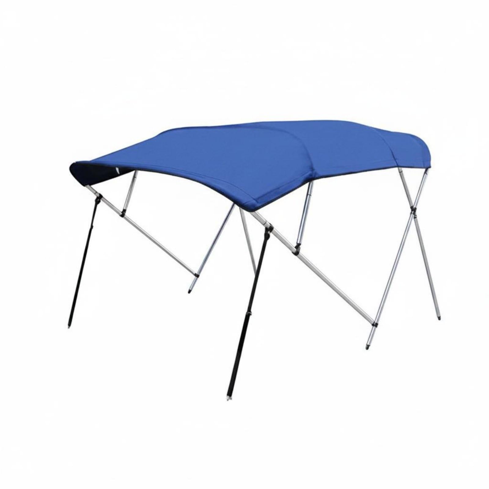 Tettuccio Barca Parasol Bimini Canopy Copertura Parasole Riparo Impermeabile Tessuto 600D Oxford Telaio Alluminio, Tendalino Per Barca A Quattro Traverse, 220x180x125 Cm-B