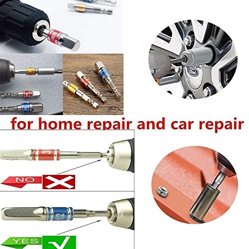3/8 Driver For Drill,Power Nut Driver Set,1/2 Impact Sockets,Hex Impact Bits,1/2 Driver Socket Set,Right Angle Screwdriver Set Drill Socket+1/4