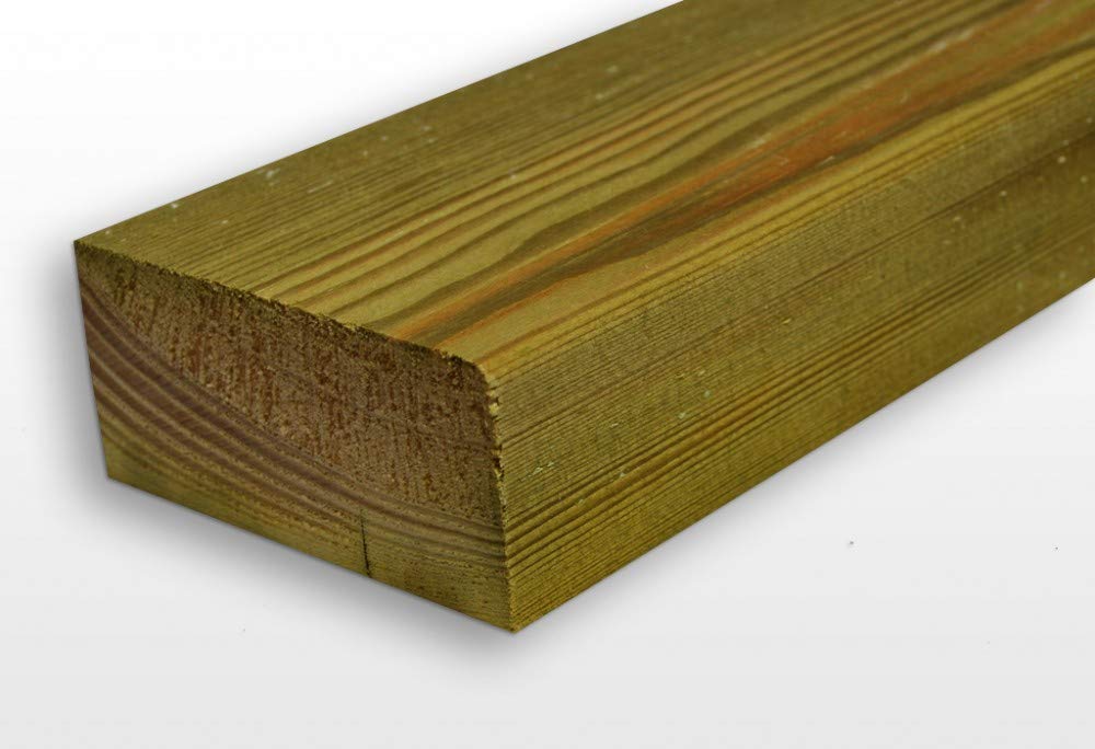 Arranwood Green Sawn Timber Wooden Joists C16 Strength Graded Regularised Treated 047X100mm (4X2 Inch) 1.2M