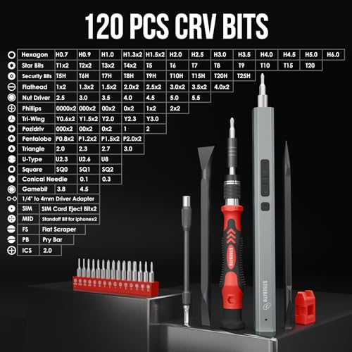Image of STREBITO Electric Screwdriver, 144-in-1 Precision Screwdriver Set, 120 Magnetic Bits, Organized Storage and Portability, Small Tool Kit for Electronics, PC, Computer and Laptop