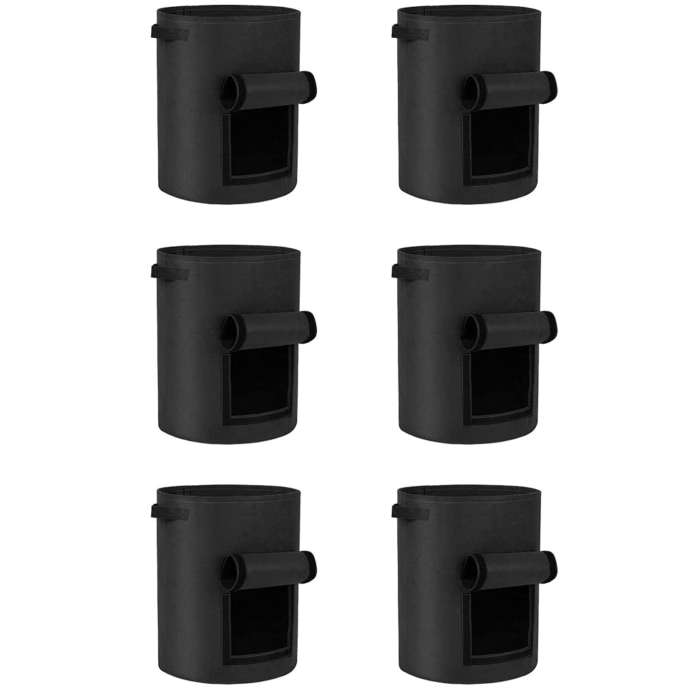 Sac de plantation durable avec fenêtres de récolte pour cultiver sans jardin, pack de 6
