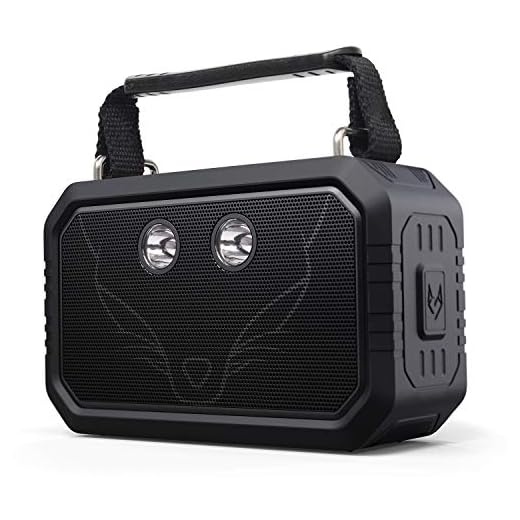 DOSS Traveler Wireless Portable Bluetooth Speakers with Waterproof IPX6, 20W Stereo Sound and Bold Bass, 12H Playtime, Durable Design, Perfect for Outdoor, Travel and more - Black