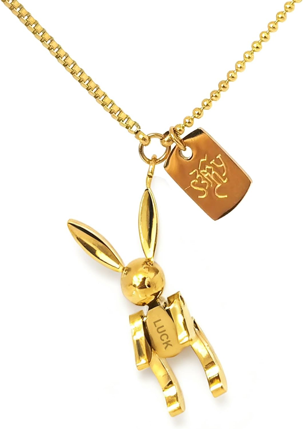 Cute Heart Necklace 18K Gold Plated Necklaces for Women Trendy Clover/Rabbit/Daisy/Love/Bow Charm Necklace Dainty Women's Jewelry Gift Valentines Day Gifts
