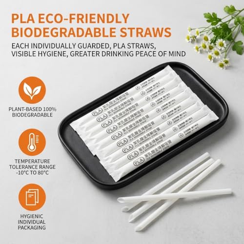 Pitillos desechables eco jumbo blanco 100 unidades miniatura 4