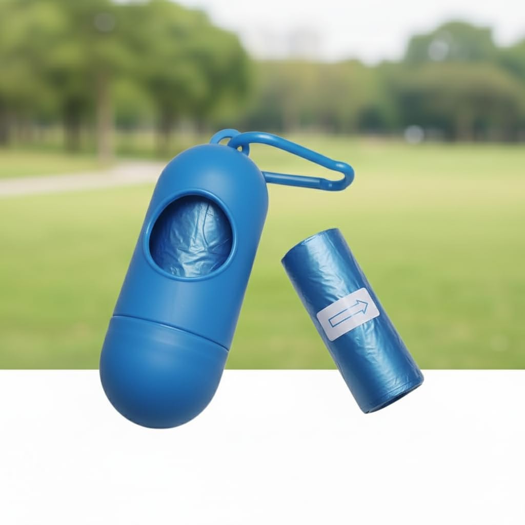 Safe-O-Kid Baby Disposable Diaper Bags with Dispenser – Leak-Proof & Odor Control, Unscented, Multipurpose Trash Bags for Diapers/Nappies, 1 Box with 15 Packets & Removable Capsule Holder (Assorted)