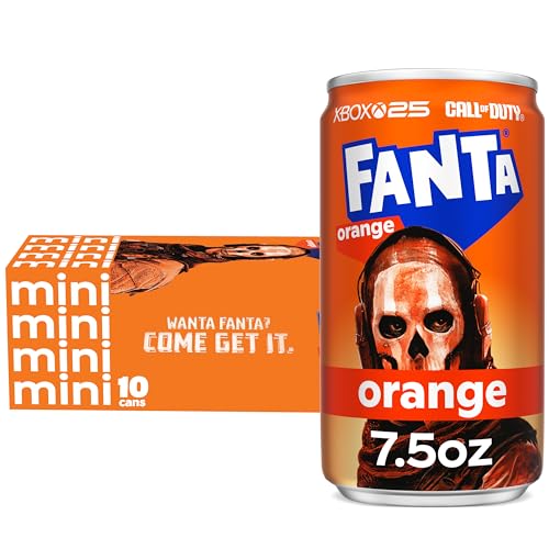 Fanta Orange Soda Can, 7.5 fl oz, 10 Pack