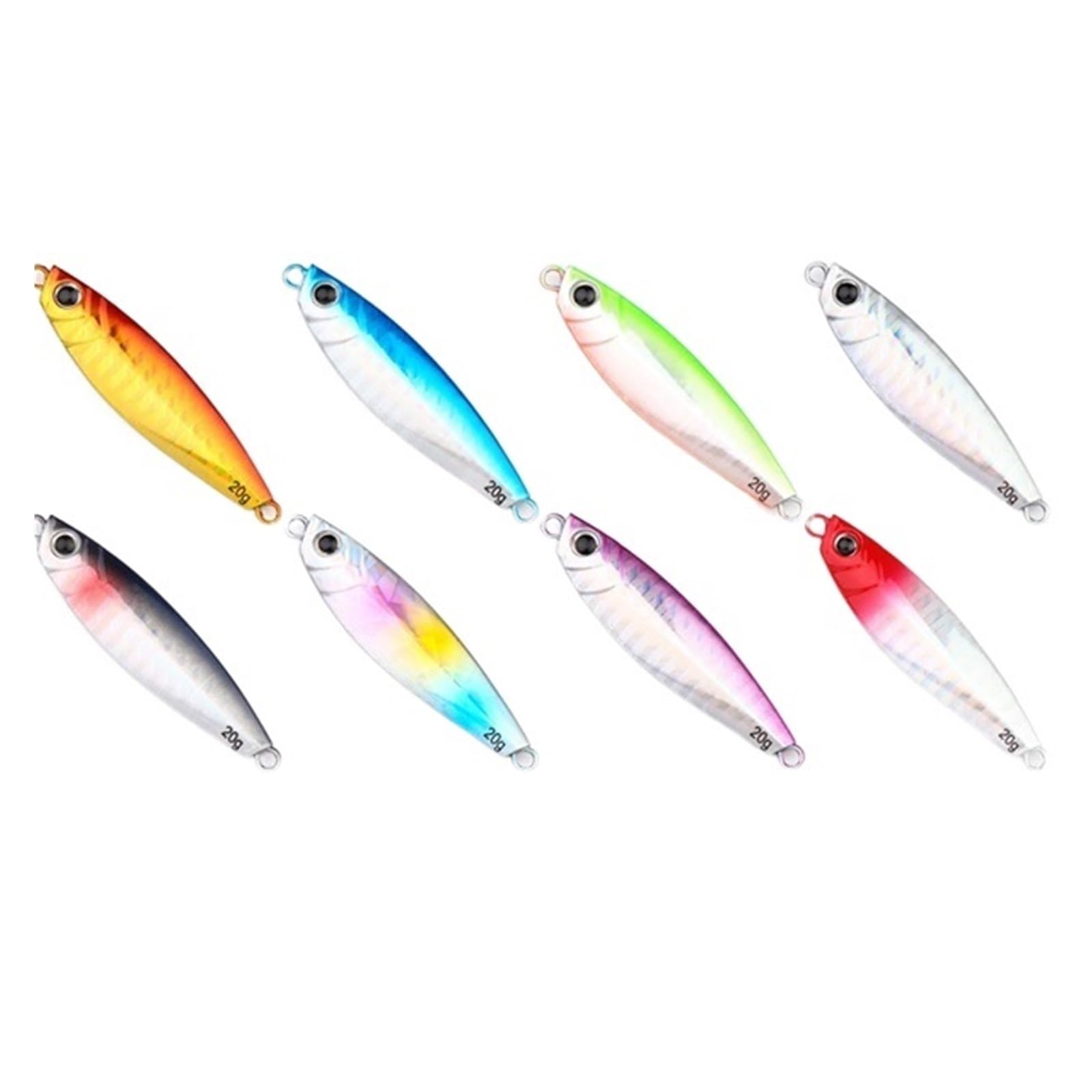 XILILHC 8 Unids/Lote Nuevo Cebo De Metal Fundido Cuchara Giratoria Señuelos De Pesca Jigs Trucha Pesca Cebos Duros Aparejos Pesca Fish Jigging Set