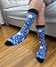 VVEEWUU Mens Funny Pattern Dress Socks 5-Pack Novelty Fashion Printed Cotton Socks Gifts for Men and Women (Mixed color 1)