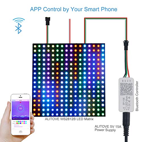 Alitove SP110E Ws2812B Ws2811 Addressable Led Bluetooth Controller Ios Android App Wireless Remote Control Dc 5V thumb #1
