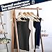 Toulite 4 Pcs Thermal Tank Tops Women Underwear Tops Sleeveless Undershirt for Women Cotton Camisole Warm Base Layer(Black, White, Dark Gray, Navy Blue,Medium)