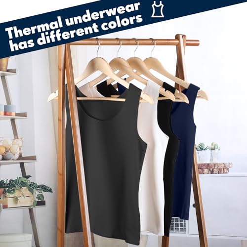 Image of Toulite 4 Pcs Thermal Tank Tops Women Underwear Tops Sleeveless Undershirt for Women Cotton Camisole Warm Base Layer