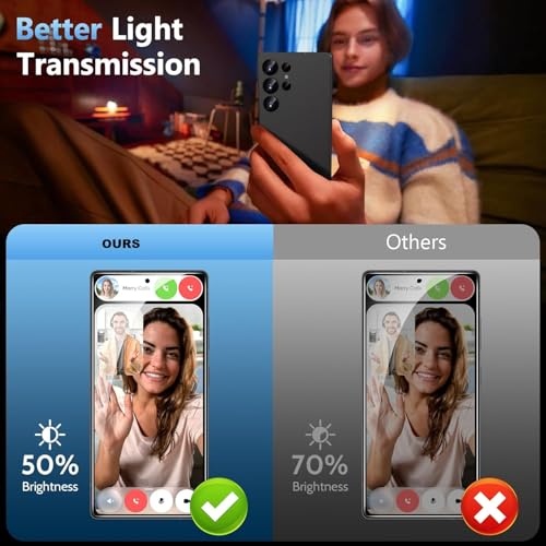 Image of MACLEN 100% Fingerprint Unlock Support Privacy Tempered Glass for Samsung Galaxy S24 Ultra 5G Anti-Spy, Anti-Glare Screen Protector, Full Coverage, 9H Hardness With Installation Kit