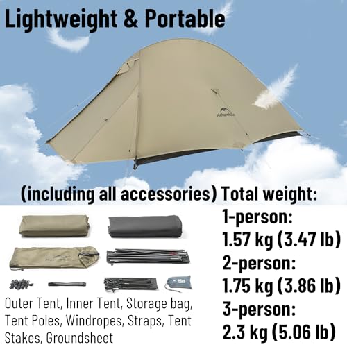 Carpa de Camping Naturehike Cloud Up Pro 1 persona ultraligera miniatura 5