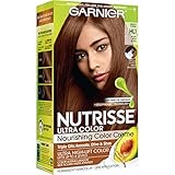 Garnier Nutrisse Ultra Color Nourishing Permanent Hair Color Cream, HL1 Rich Toffee (1 Kit) Brown...