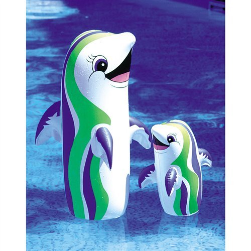 Dancing Dolphin Inflatable Bop Floating Toy for Swimming Pool - Pair: 18" & 36"