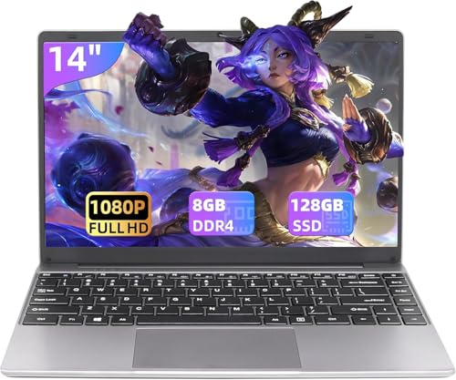 ノートパソコン【MS Office 2019】【Win 11Pro】14インチ1920*1080 IPS Webカメラ 高速静音CPU Celeron J4105 1.5~2.8Ghz/メモリ:DDR4 8GB/SSD:128GB ミュートノートPC 日本