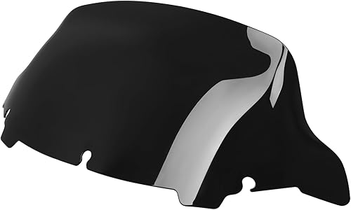 TCT-MOTORPARTS Parabrisas negro de 10.5 pulgadas apto para Harley Touring Electra Glide Ultra Classic Limited Tri Glide Ultra 2014-2023