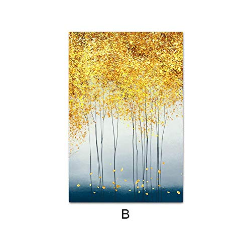Impression Toile Papillon Doré 50x70cm Décoration Murale Moderne - 4