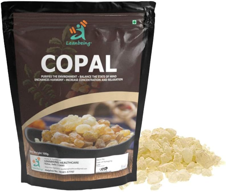Organic Copal Resin (100g) | Chandra ras | Enhances Harmony | Increase Concentration and Relaxation | Fight Stress and Insomnia.