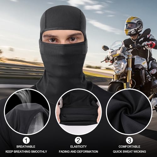 Image of WTACTFUL Summer Balaclava Face Mask Men, UPF50+ Breathable Sun Protection
