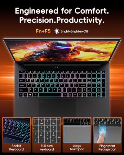 Image of 17.3 Inch Laptop, Core i7 CPU (Up to 4.5 GHz), 16GB RAM, 512GB SSD, WIFI 6