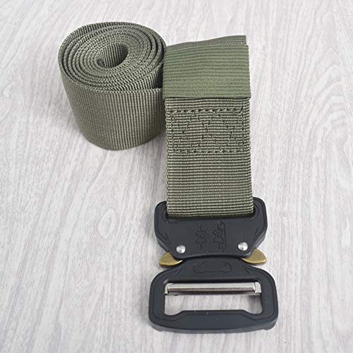 TIAS Cinto Cobra de nylon ajustável, cinto verde militar de liberação rápida adequado para esportes