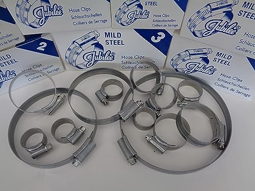 Jubilee® Genuine Hose Clip Pipe Clamp, Choose Size and Quantity (10, 1-MS 25 mm-35 mm)