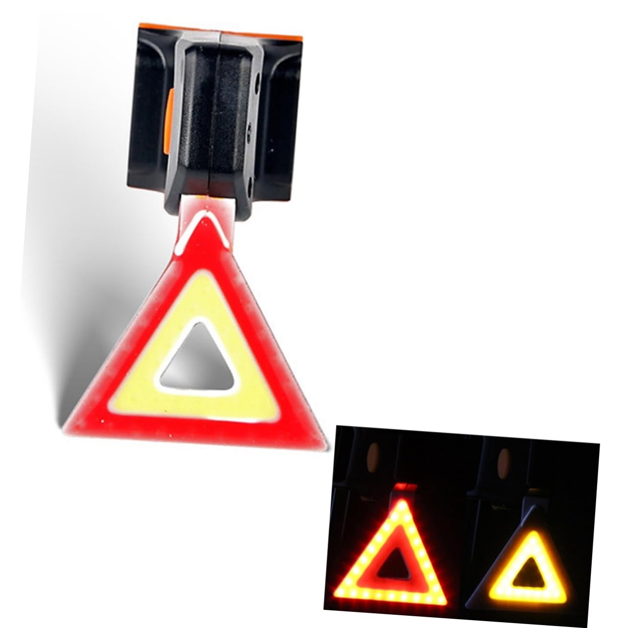 VICASKY USB Rechargeable LED Rear Bike Light with Triangle Sign Shape Light Modes Easy to Install Seatposts Handlebars for Road Cycling Safety