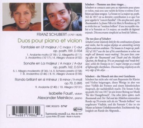 Sonate D.574 Rondo Op.70 Fantasie D.934