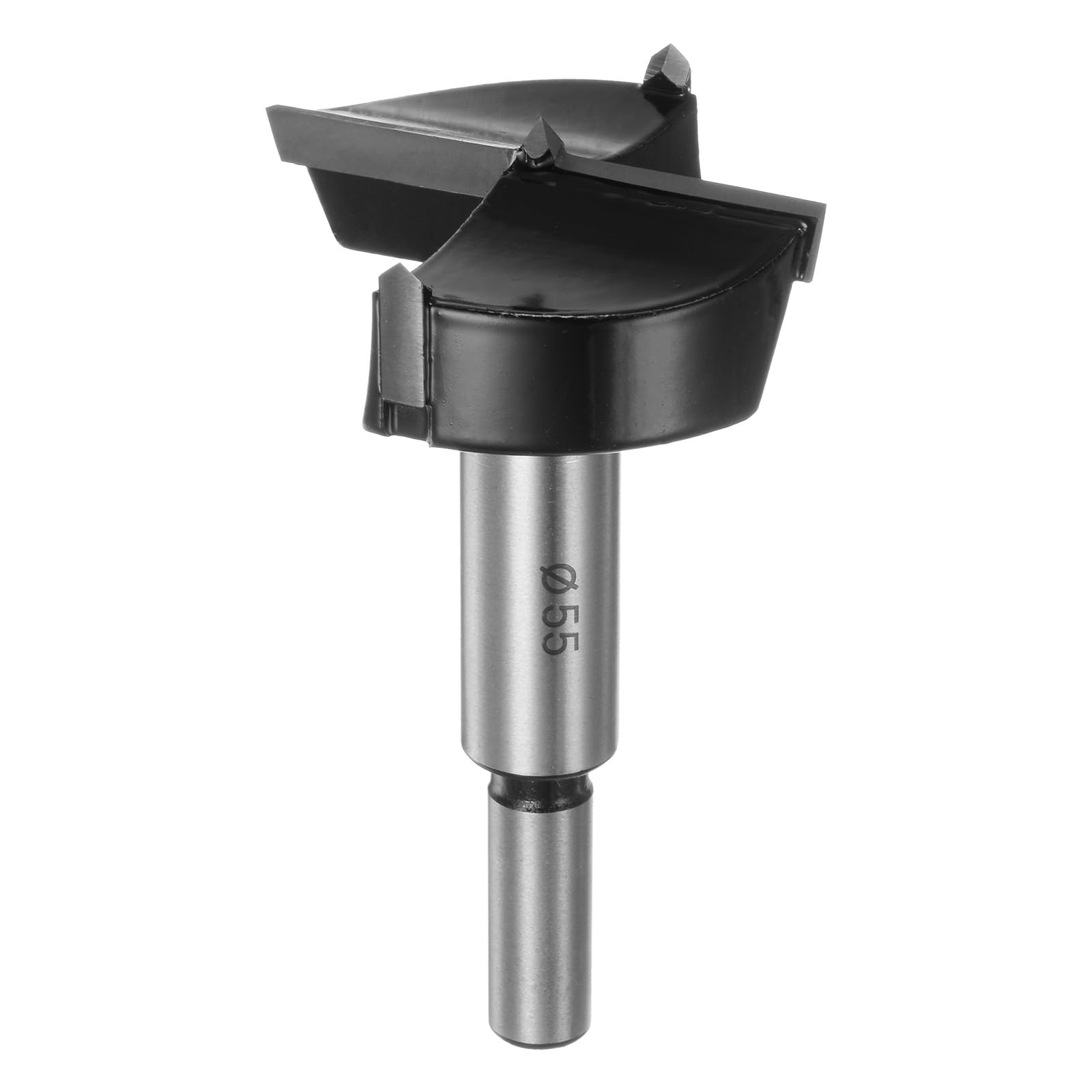 HARFINGTON Forstner Drill Bit 55mm (2-3/16") Tungsten Carbide Wood Forstner Bit Opener Cutter for Hinge Hole Drilling Woodworking, Black