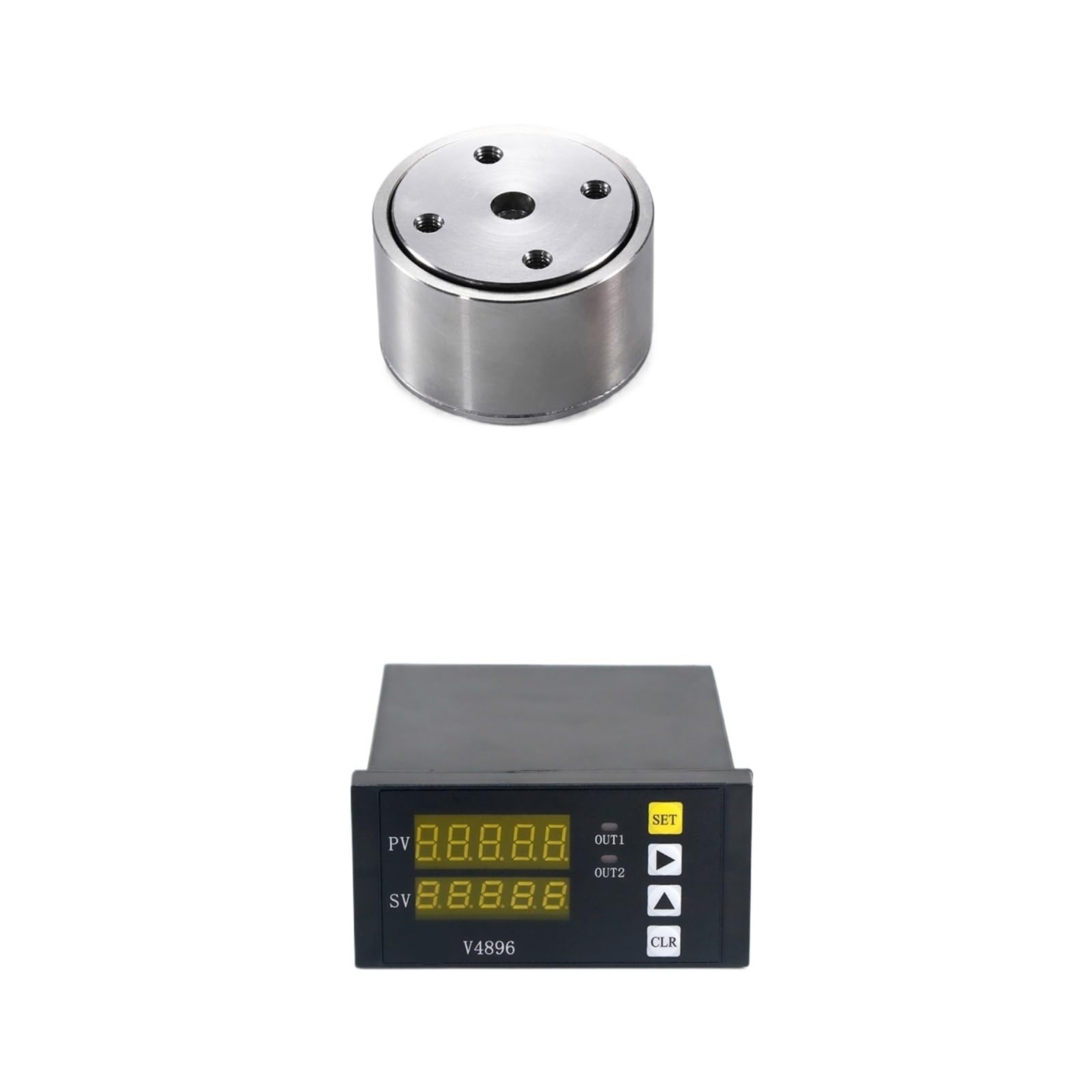 MXXDMOPD Bellows Load Cell Sensor with Indicator Display Compression and Tension Cells for Force Measurement 5KG 10KG 20KG 30KG(5KG and Indicator)