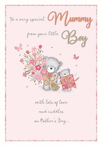 Mother's Day Card, To Special Mummy From your Little Boy - 9 x 6 inches - Regal Publishing