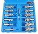 Accusize Industrial Tools 13 Pc 7/16'' to 1-1/16'' Hss Annular Cutters, 1'' Cutting Depth, 3/4'' Weldon Shank, with 2 Pilot Pins, Strong Box, N10