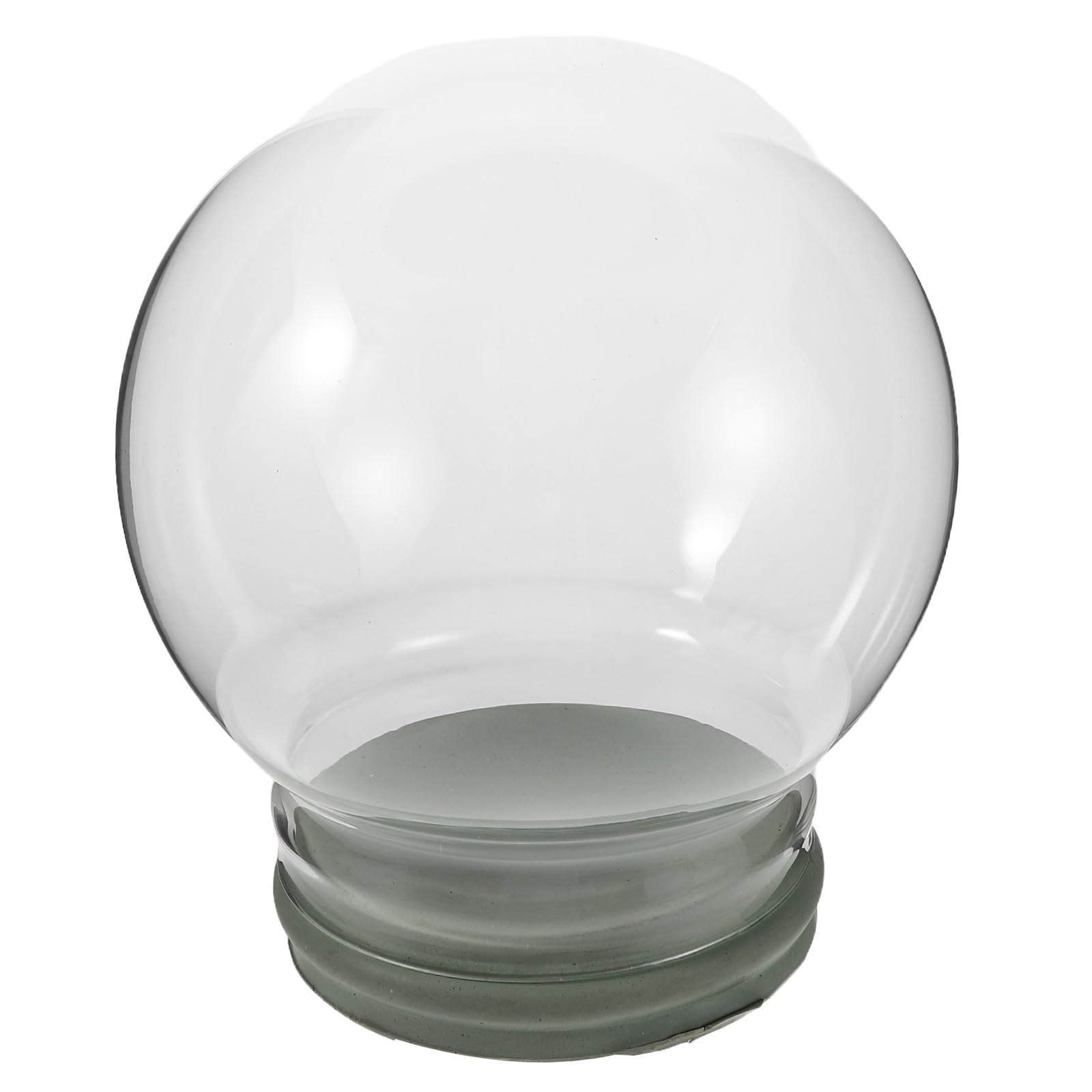 TOYANDONA 3 Piezas Bola de Nieve Vacía de Vidrio Transparente con Tapa | Decoración Navideña Reutilizable, Alta Transparencia y Fácil Limpieza, Adecuado para Pintar, Fotos, Dulces y Mini Árboles