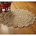 LR Home Boutique Jute Area Rug, 4' (Round), Tan