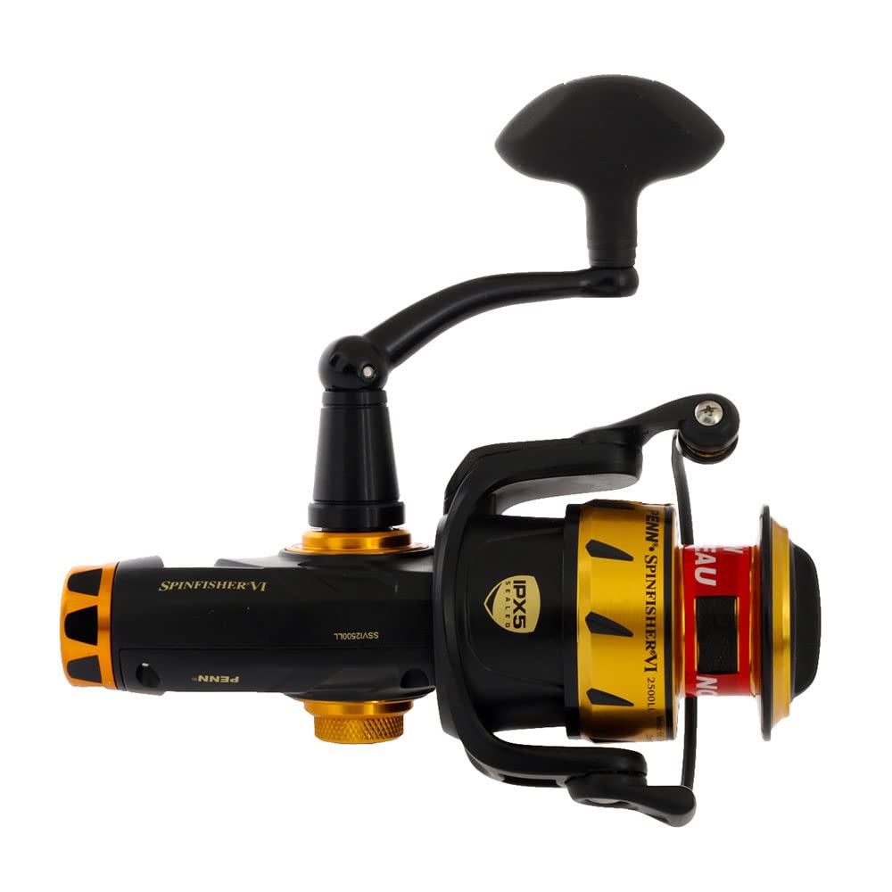 Penn Spinfisher VI kołowrotek spinningowy Unisex's Spinfisher VI, czarny/złoty, jeden rozmiar