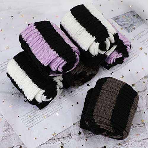 Image of 3 Pairs Winter Leg Warmers for Women, Crochet Knitted Long Boot Socks for Girls High Boot Cuffs Footless Socks Boot Topper Socks Leg Cuffs Boot Warmers Christmas Winter Gift for Ladies