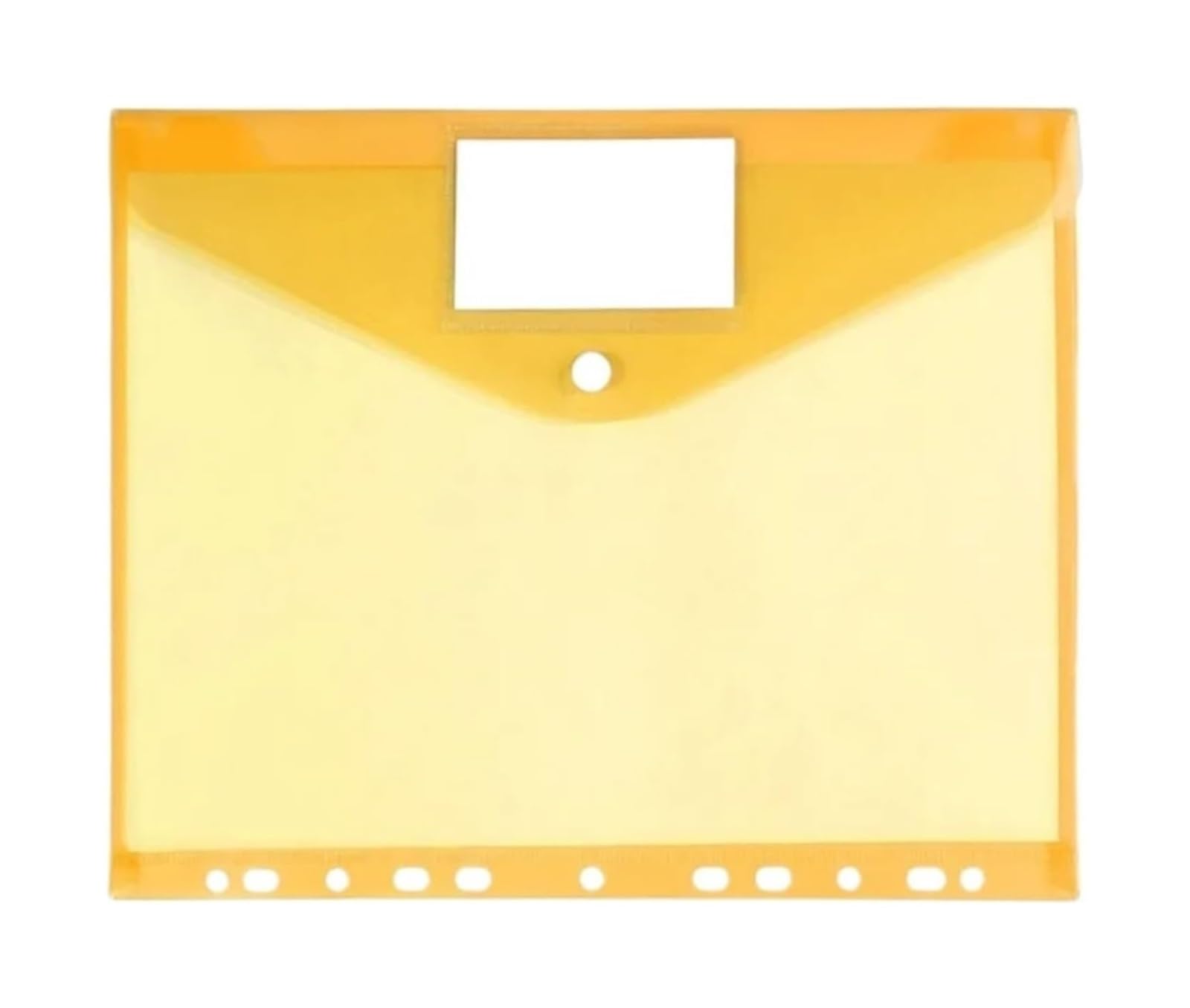 Transparente Aktenordner im A4-Format, 30 Stück | 11 Löcher, erweiterbarer Umschlag(Yellow)