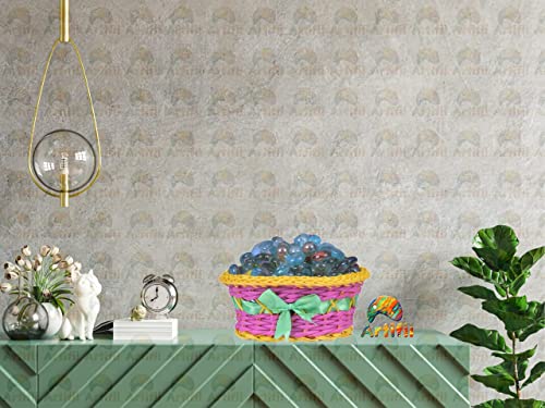 Image of Decorative Stones for Vase Filler or Pebbles for Home Decor /Decorative Capsule Pebbles /Glass /gravels /Stone /Beads for Aquarium, Table, vase, Fountain (Ocean Blue, 480 Gram)