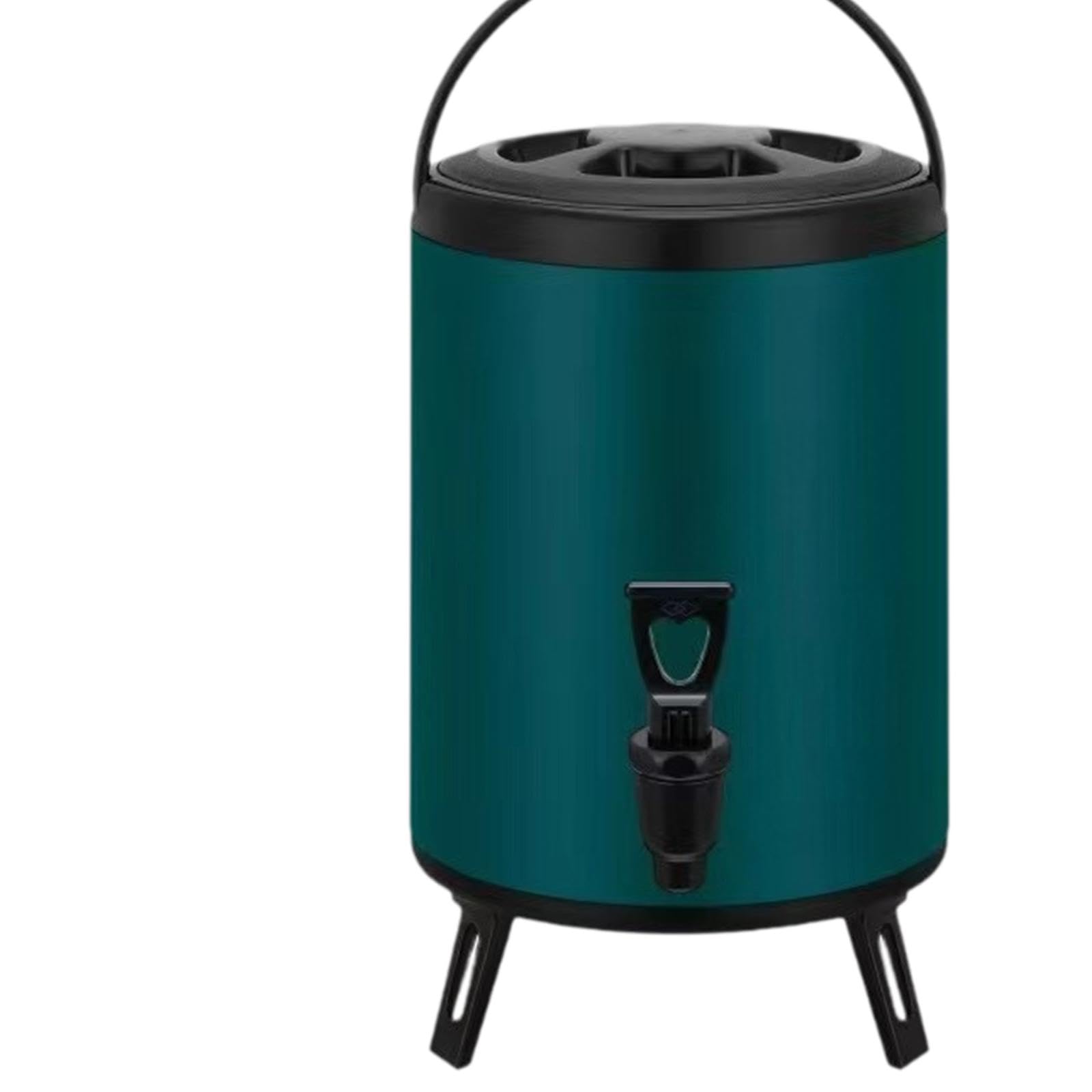 Barril Isotérmico, Dispensador de Bebidas, Bote de Té de Acero Inoxidable con Doble Tapa de Rosca para Conservar El Y El Frío, tal como se describe, 10l Verde