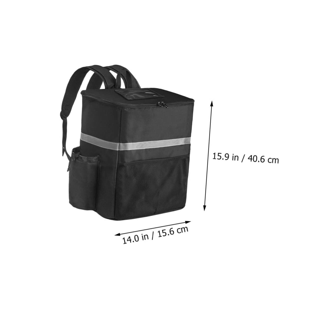 Isolierte Thermotasche mit Großer Kapazität und Gepolstert für Takeaway Picknick BBQ und Outdoor Verstellbarer Schultergurt Fronttasche für Handy und Snacks