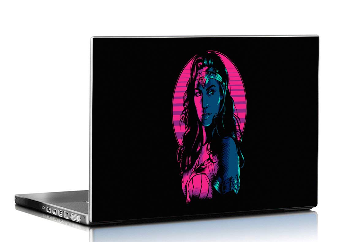 PIXELARTZ Laptop Skin - Wonder Woman - HD Quality - 15.6 Inches - Multi Colour