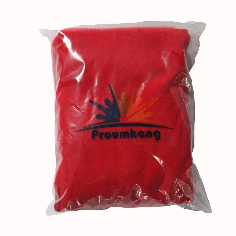 Proumhang Mantello con Cappuccio Lungo in Velluto Costume di Halloween Carnevale Natale Capo Masquerade Rosso