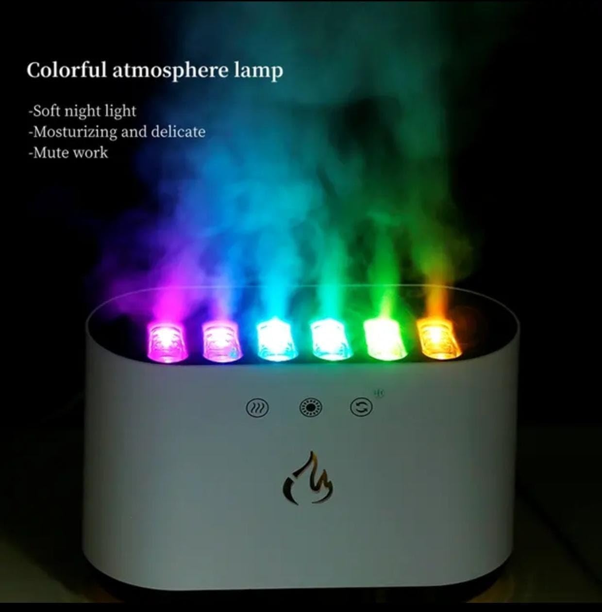 Yadava Humidifier Small USB Office Desktop Bed Mini Home Mute Bedroom Spray Moisturising Air Conditioning Moisturising Air Purification Ultrasonic Mist Maker Cool Mist Humidifier (Rainbow) 2