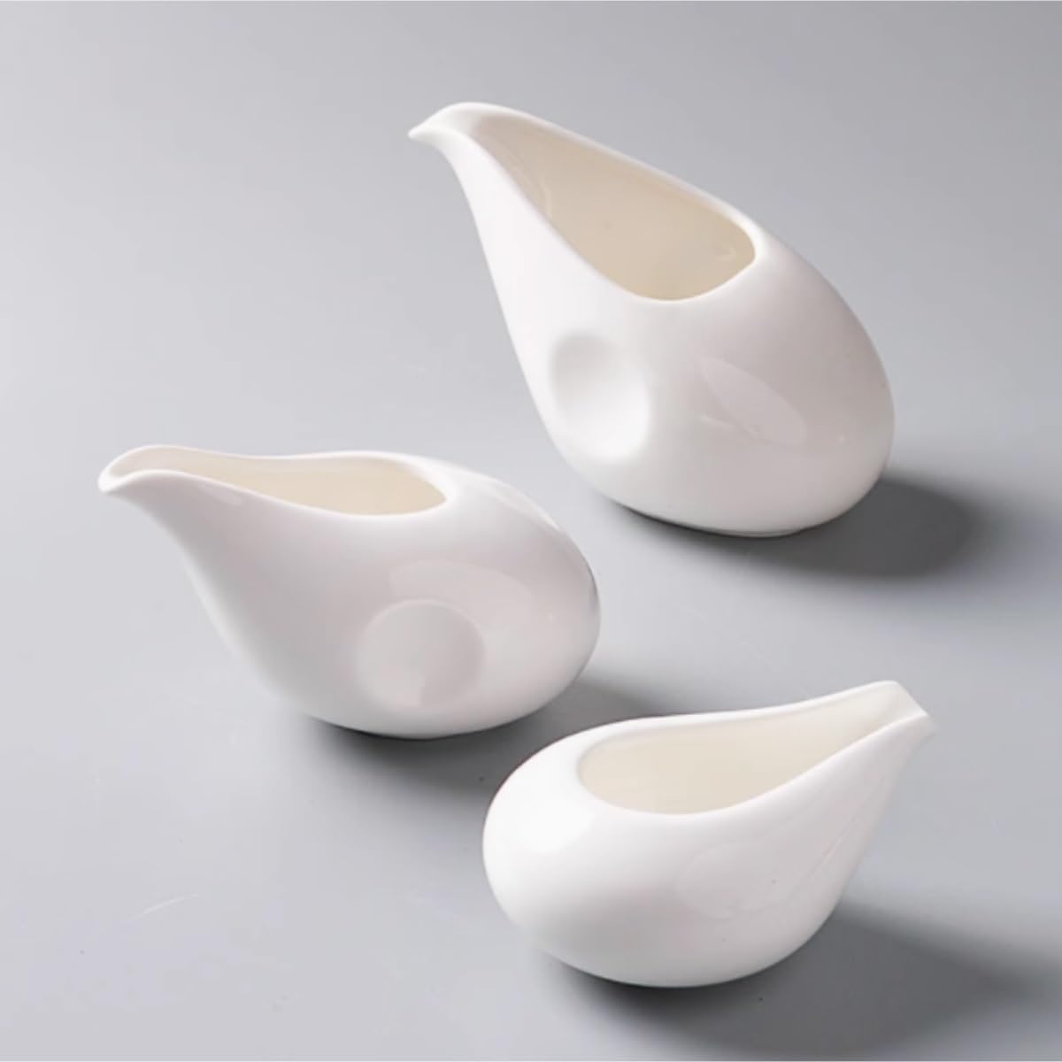 Salsiera per condimenti per insalata, lattine, lattine, bistecche, salse, tazza occidentale, tazza a punta, per cucina e ristorante (6 x 10 cm)