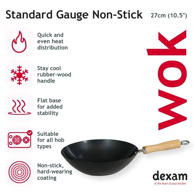 Wok de acero al carbono con antiadherente 30 cm miniatura 3
