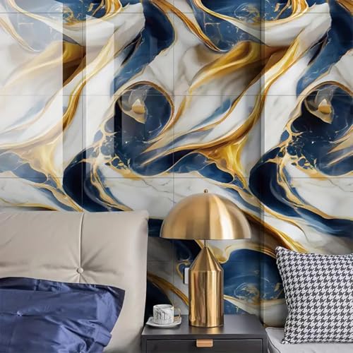 Image of PE Foam Wallpaper Marble WallPanels Self-Adhesive Sheet for Wall | Top-Quality | 4 Sq.Ft Wall Covering, Versatile, Water Resistant, and Scratch-Resistant (30, WW-AM-0101)